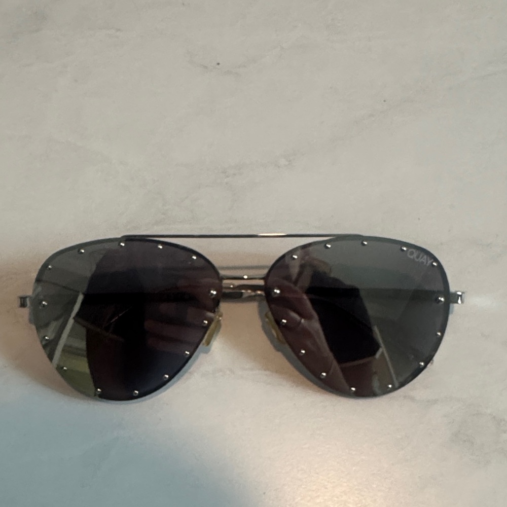 Quay Black Studded Sunglasses